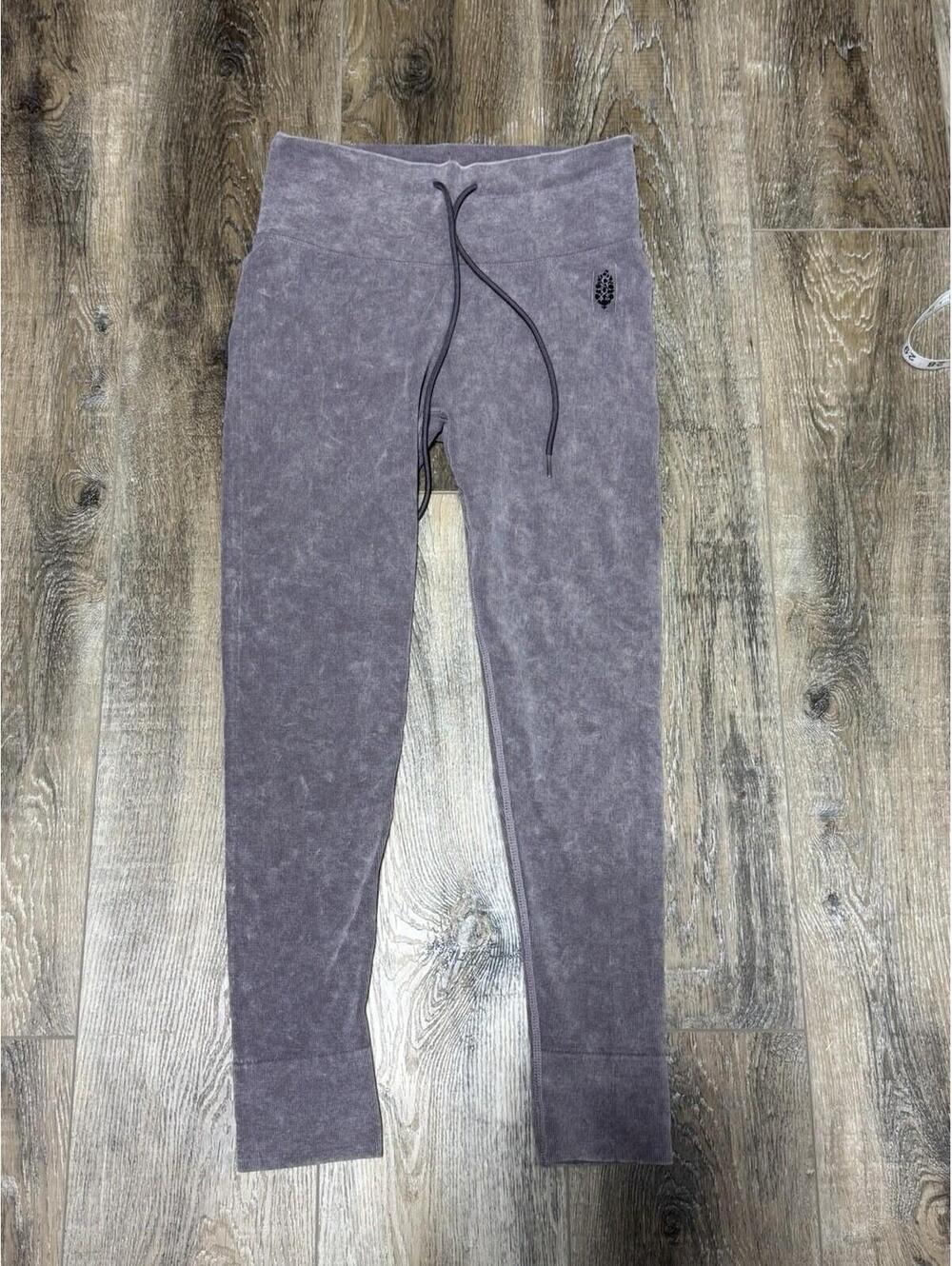 Free People FP Movement Sunny Skinny Sweatpants Mineral Wash Gray Purple M